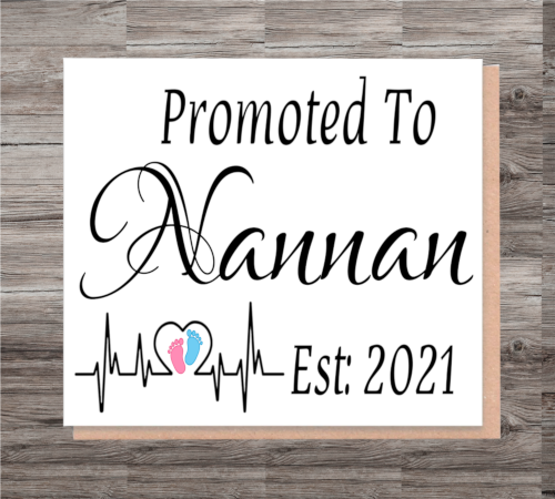 Promoted To Nannan New Baby Card, Card for New Baby